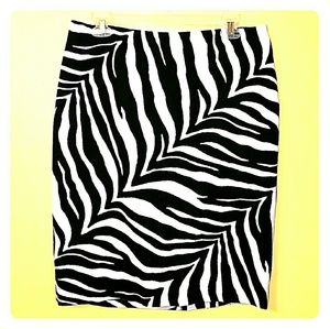 Zebra Print Pencil Skirt *NWT*